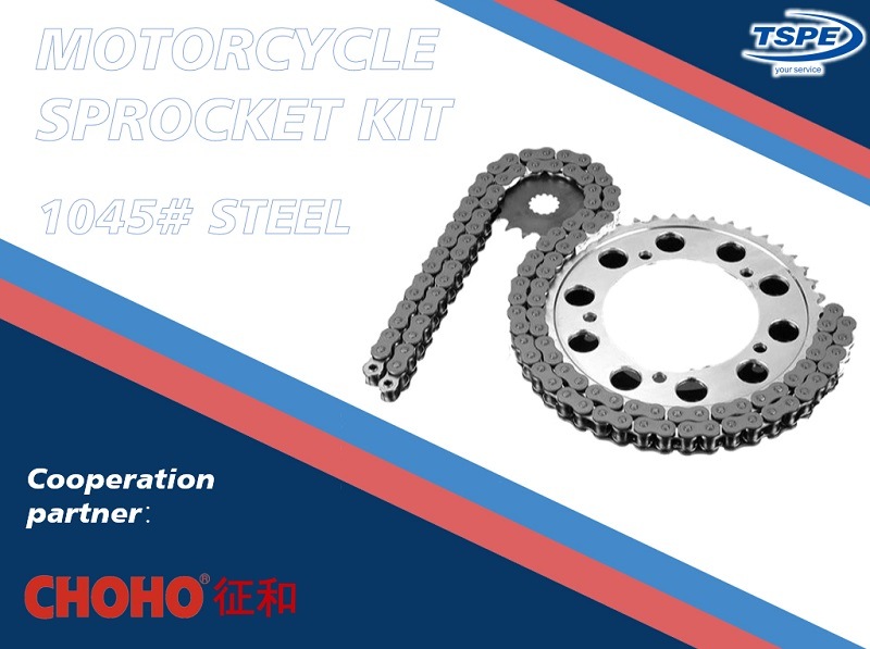 Motorcycle Spare Parts 428h-104L Chain Sprocket Kit for At110