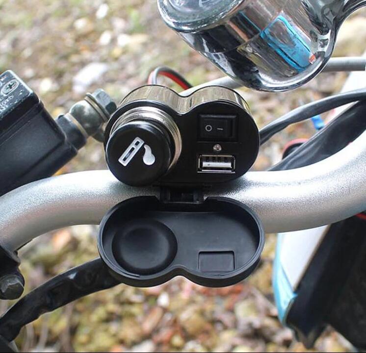 Waterproof 12V USB Charger Power Port with Cigarette Lighter Socket