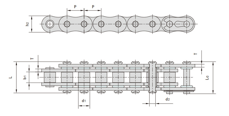 Motorcycle Parts Motorcycle Chain Steel Material Chain