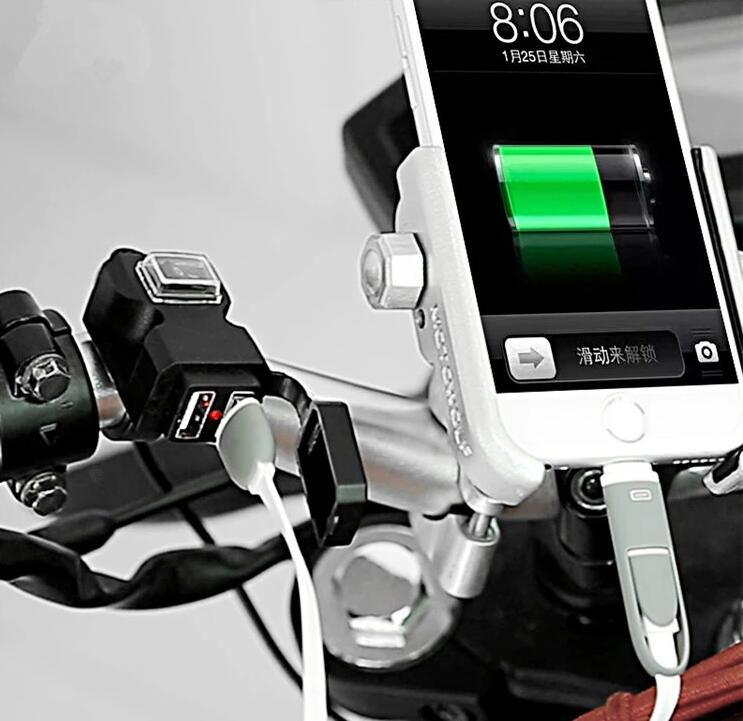 Waterproof Dual USB Motorcycle Charger Socket for 12V Motorcycle ATV