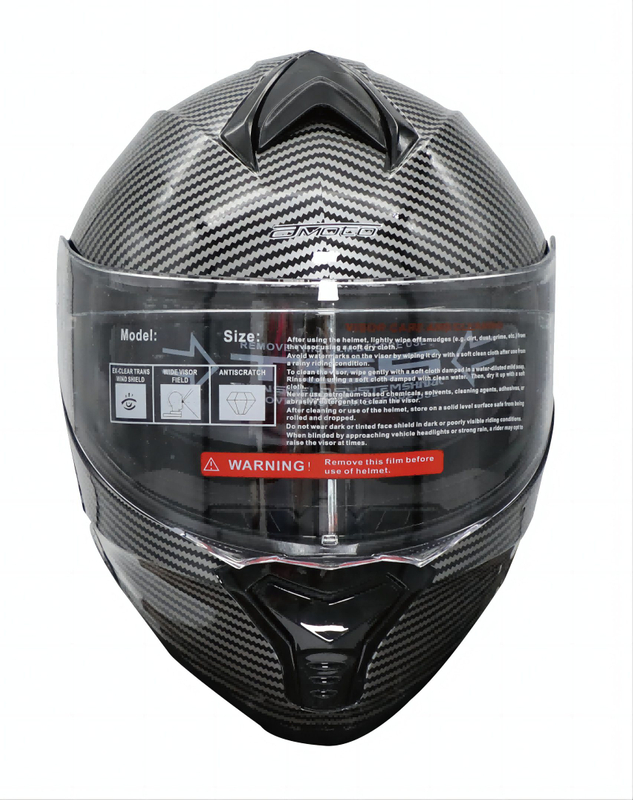 Modular Flip up Motorcycle Helmet Model Np-900 Carbon Decal