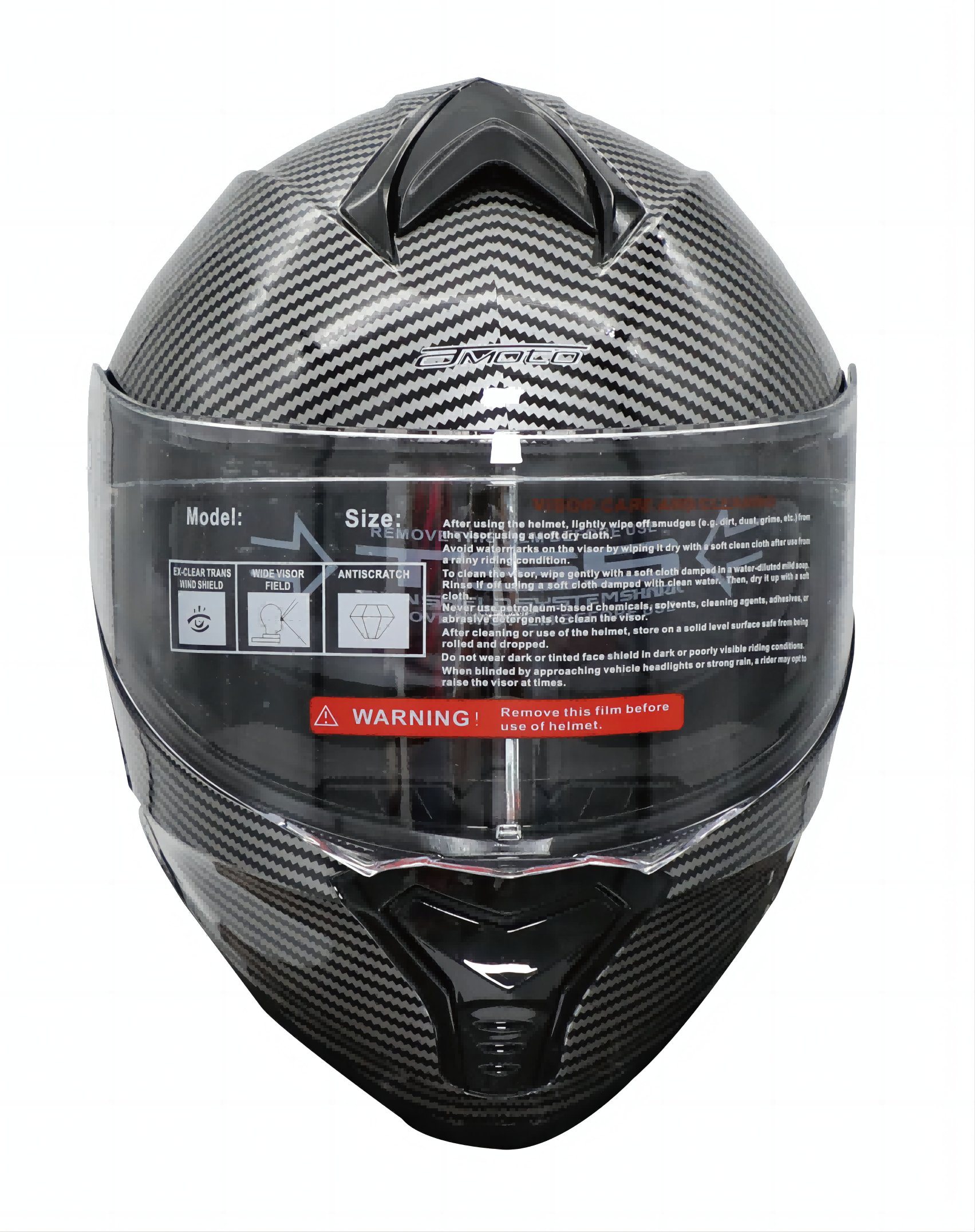 Modular Flip up Motorcycle Helmet Model Np-900 Carbon Decal