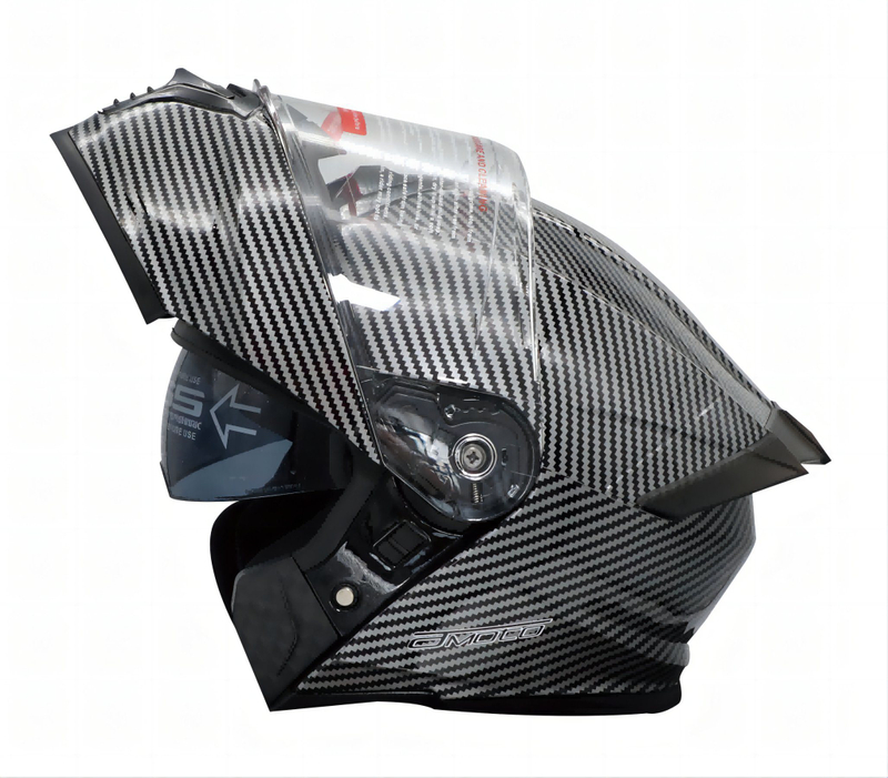 Modular Flip up Motorcycle Helmet Model Np-900 Carbon Decal